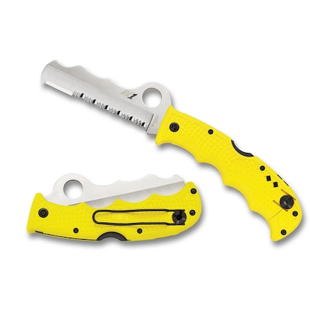 Spyderco 2024 Spyderco Assist Salt Lightweight Yellow H1/Carbide Tip Combo SPY-C79PSYL